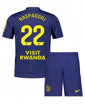 Billige Fotballdrakt Atletico Madrid Giacomo Raspadori #22 Replika Bortedraktsett Barn 2025-26 Kortermet (med bukser)